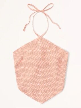 Abercrombie & Fitch Cropped Halter Scarf Top Geometric XS